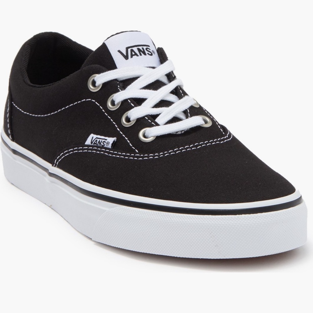 Vans Women’s Black and White Canvas Sneakers